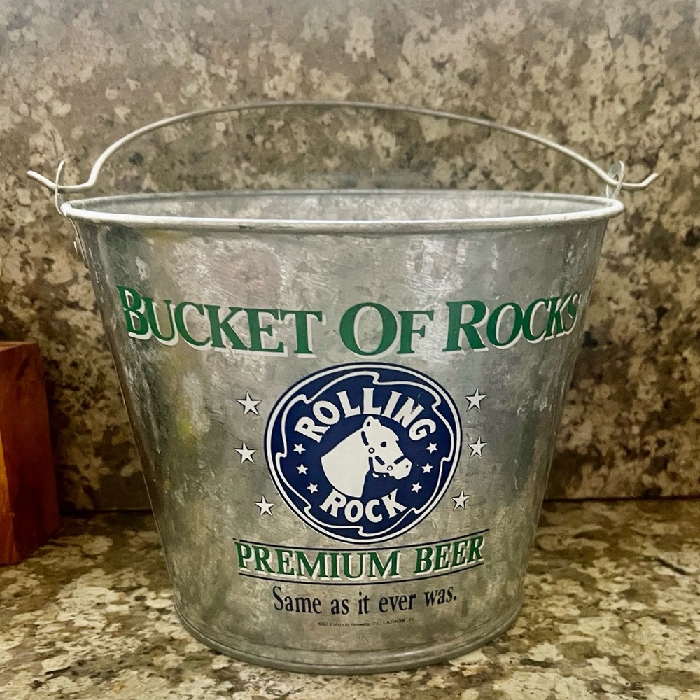 Rolling Rock Metal Beer Bucket